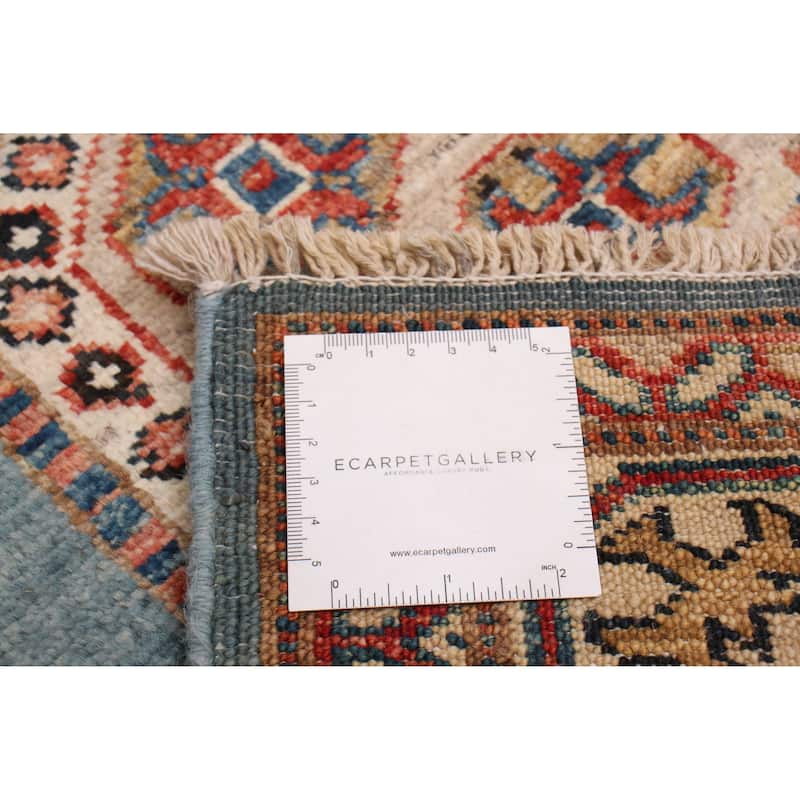 ECARPETGALLERY Hand-knotted Aryana Sky Blue Wool Rug - 2'7 x 8'0