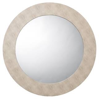 Alden Decor Cleo Shagreen Round Mirror