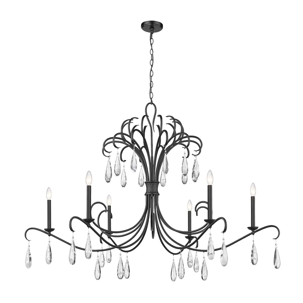 Amara by Z-Lite 6 Light Chandelier in Matte Black