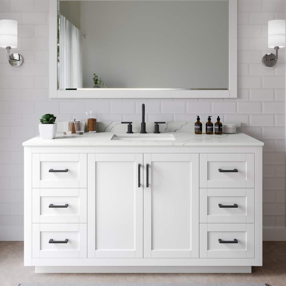 Wyndham Collection WCF292960S-QTZ-US3M58 Miranda 60" Free Standing