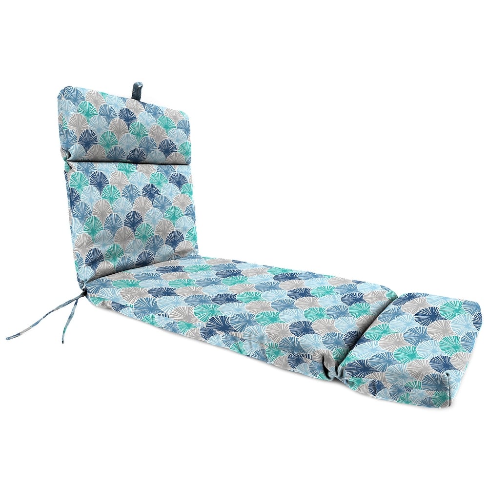 72" x 21" Outdoor Chaise Lounge Cushion with Ties and Loop - 72'' L x 21'' W x 3.5'' H
