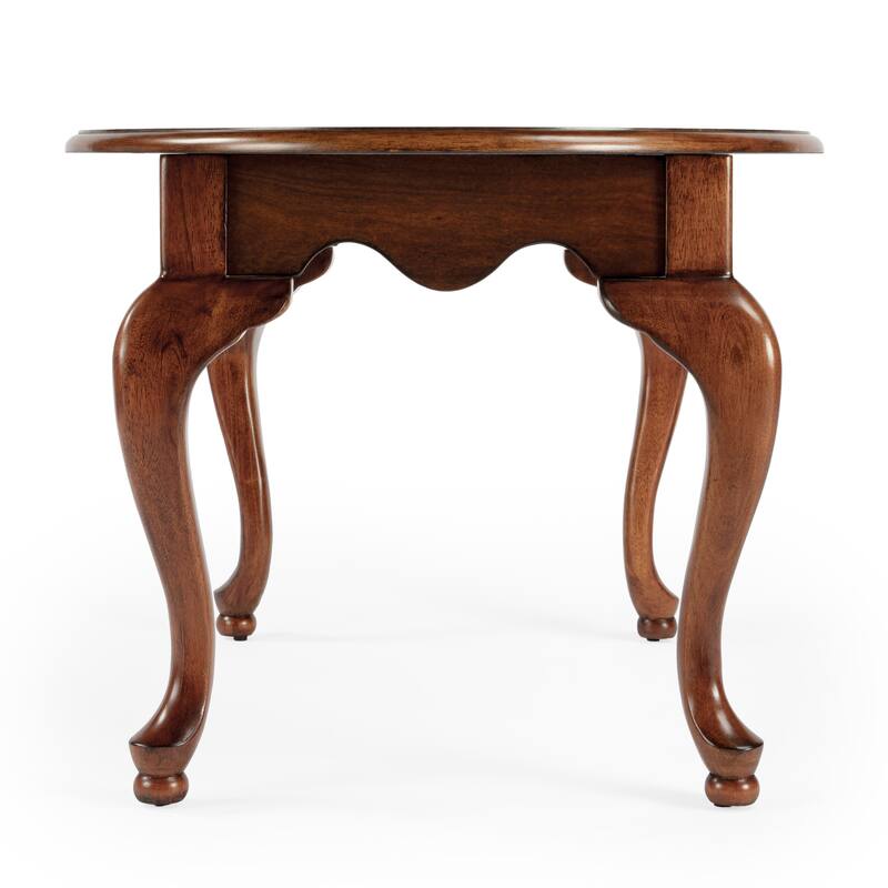 Handmade Butler Grace 3012101 Olive Ash Burl Varnished MDF Wood Oval Cocktail Table (China)