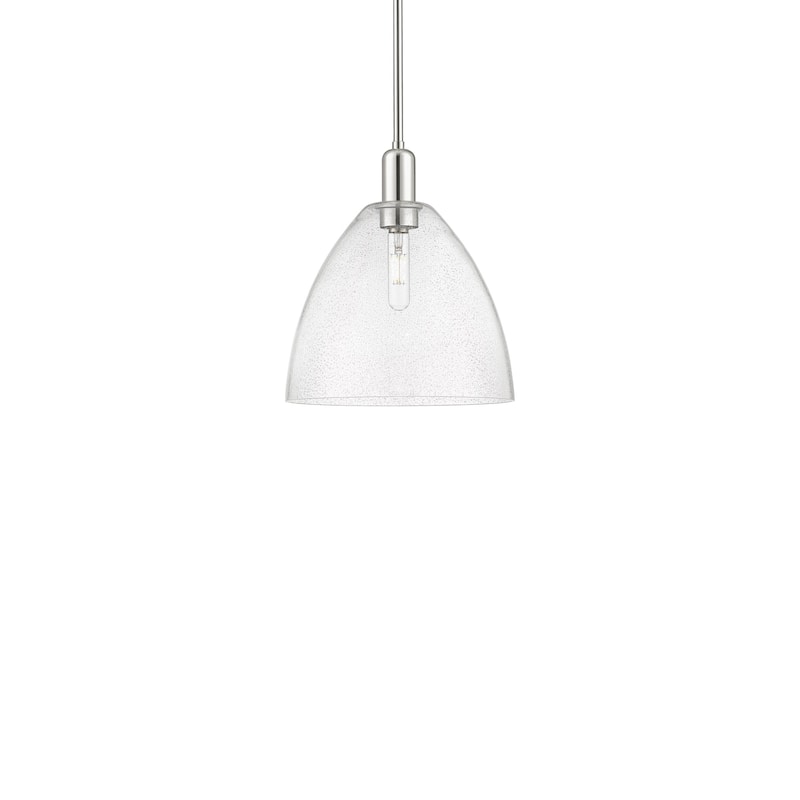 Innovations Lighting 716-1S-14-12 Bristol Pendant Bristol 12" Wide - Polished Nickel / Seedy