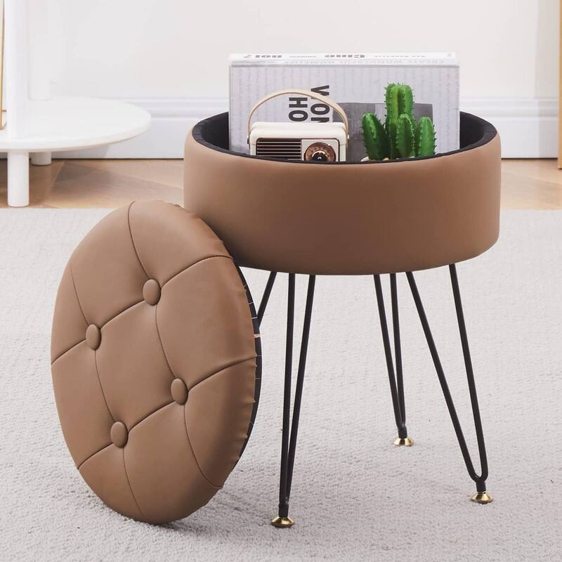 Storage Round Ottoman Multifunctional