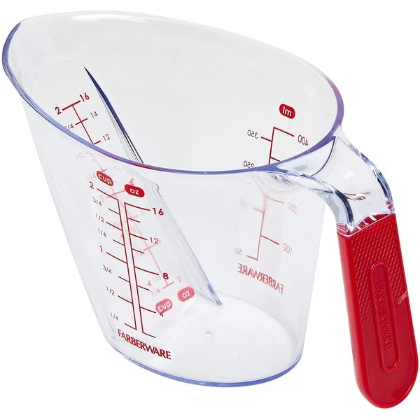 slide 2 of 4, Farberware Pro Angled Measuring Cup, 2, Red - 2 Cups 2 Cups