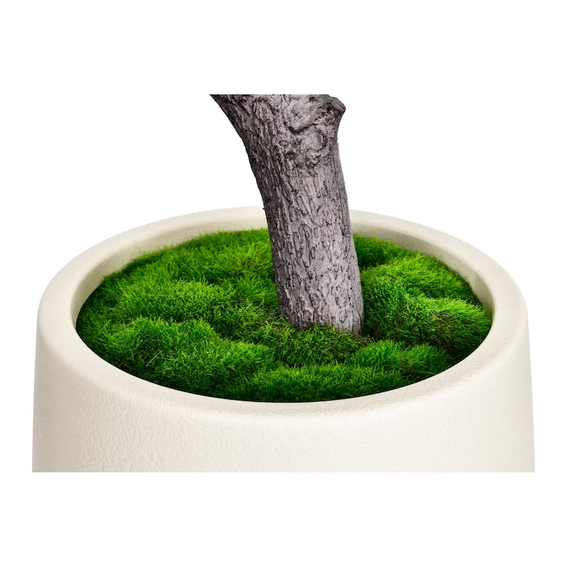 6 ft. Artificial East Ficus Tree in White Decor Pot - 31.5 in. W x 31.5 in. D x 72 in. H