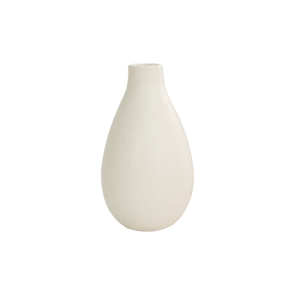 Ceramic Minimalistic Vase - Cream - Roche River Decor - 4"W x 4"L x 8"H