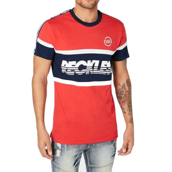 Shop Young Reckless Mens T Shirt Red Blue Size 2xl Graphic Tee