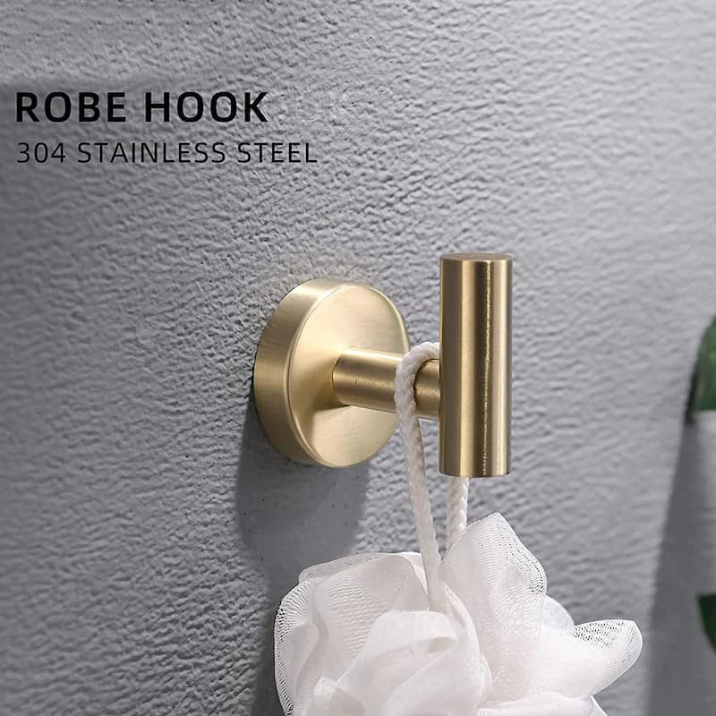 Modern Brushed Gold 3-piece Bathroom Hardware Sets