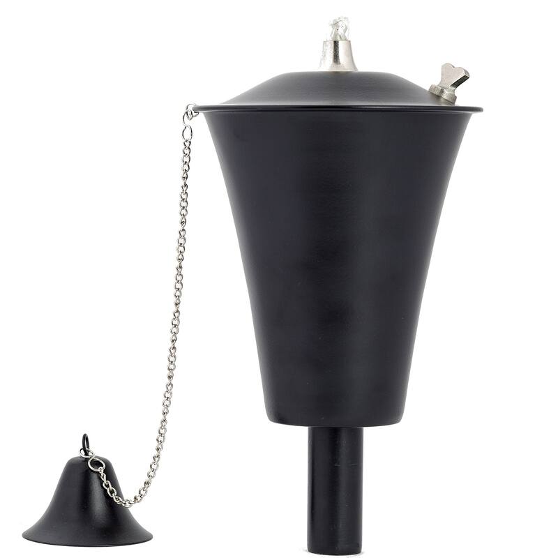 Kona Style Tiki Torch - Smooth Black - 1 Pack
