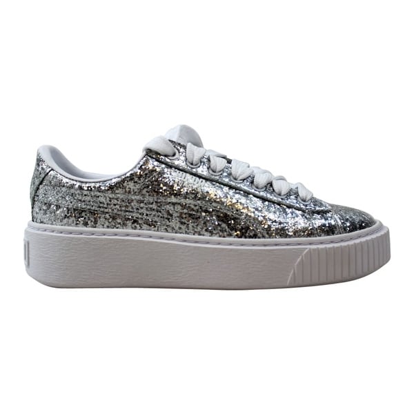 puma silver glitter sneakers