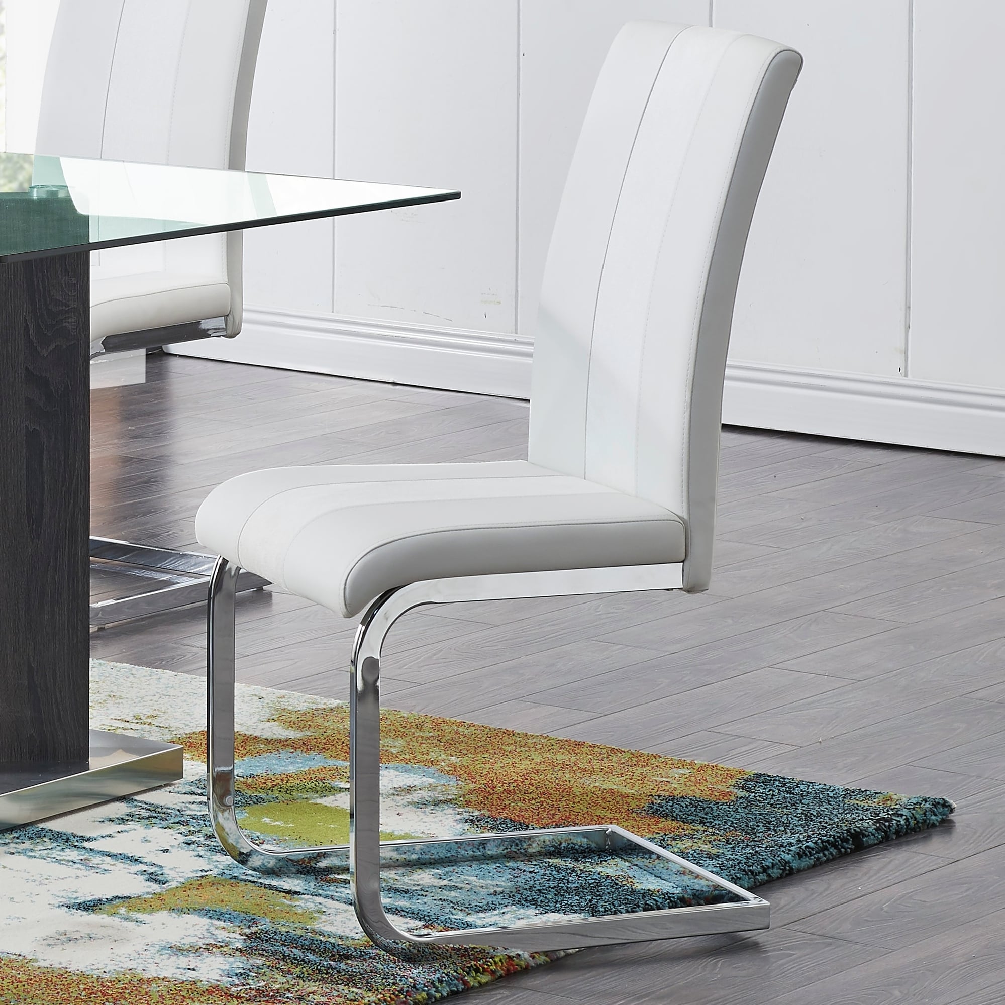 FABRIC WHITE DINING CHAIR (KIT of 4)