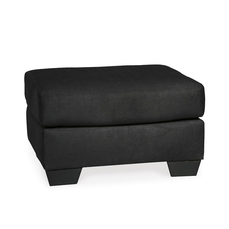 Signature Design by Ashley Darcy Contemporary Black Ottoman