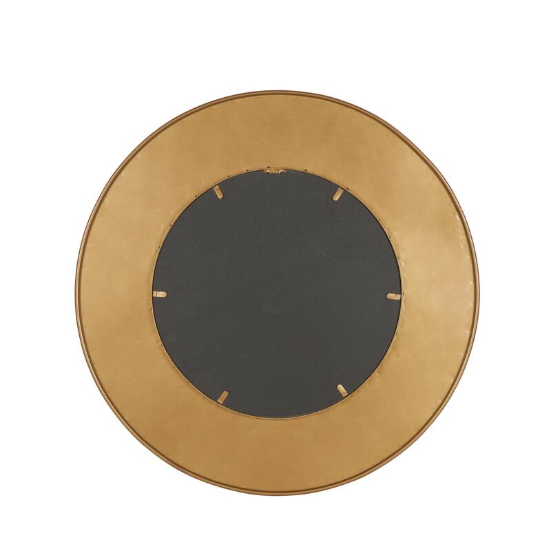 Metal Abstract Wall Mirror with Overlapping Wire Rings - Gold - Roche River Decor