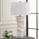 preview thumbnail 3 of 6, Uttermost Wisp White Table Lamp - 32.5'' H X 18'' W X 18'' D