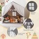 preview thumbnail 6 of 10, Costway Kid's Play Tent Toddler Playhouse Castle Solid Wood Frame with - See Details