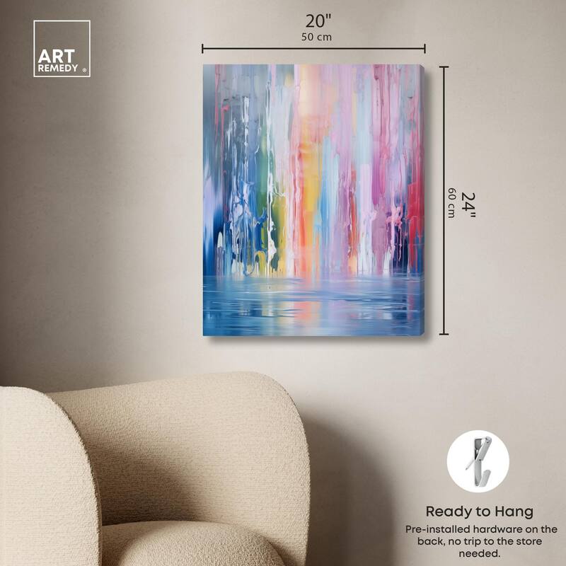 Painted Streams Canvas by Art Remedy, Gallery Wrapped