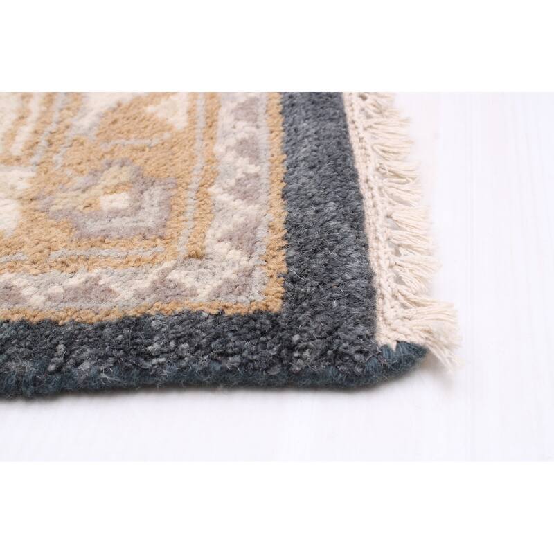 ECARPETGALLERY Hand-knotted Royal Oushak Dark Grey Wool Rug - 9'3 x 11'8