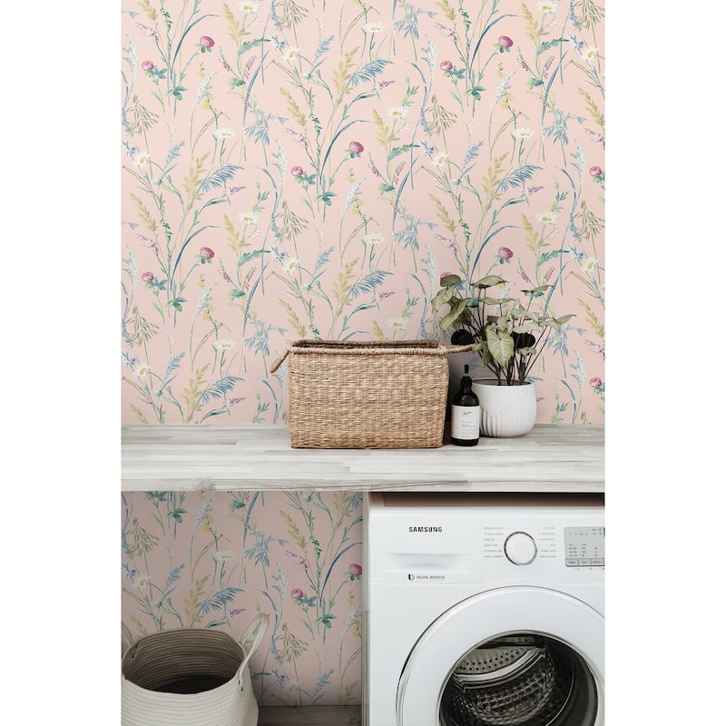 NextWall Meadow Flowers Peel and Stick Wallpaper