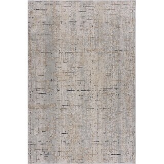 HomeRoots10' X 14' Cream Abstract Area Rug - 10' x 14' - Bed Bath