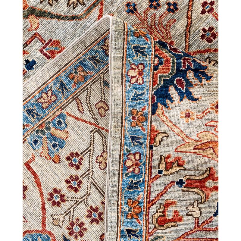 Serapi One-of-a-Kind Hand-Knotted Area Rug - Gray - 8' 0" x 10' 0"