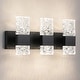 preview thumbnail 11 of 46, Modern Crystal Vanity Light Bathroom Light Fixtures Over Mirror LED Suitable for Bathroom Mirror 3-Light - Black