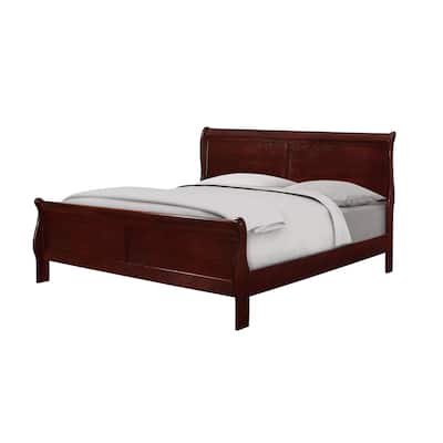 Lillie Cherry Sleigh Bed