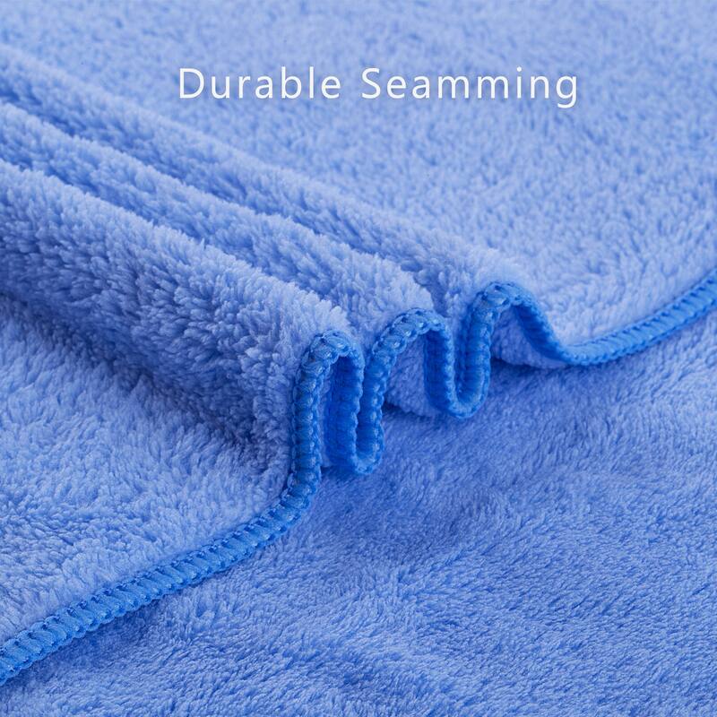 6 Pack Plush Fleece Towel Set
