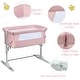preview thumbnail 39 of 39, Travel Portable Baby Bed Side Sleeper Bassinet Crib with Carrying Bag - 38" x 19.5"-27.5" x 26.5"-34" (L x W x H)