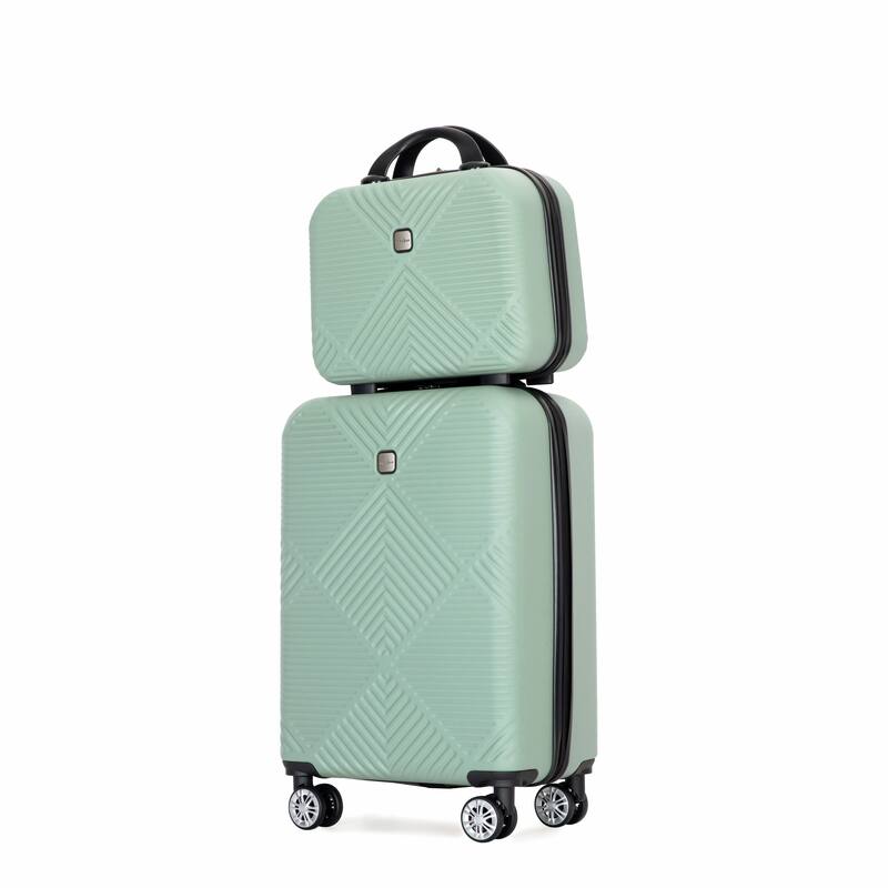 20/14" Spinner Wheels Luggage Sets 2 Piece Lightweight Suitcase Sets, Carry On Trunks Sets