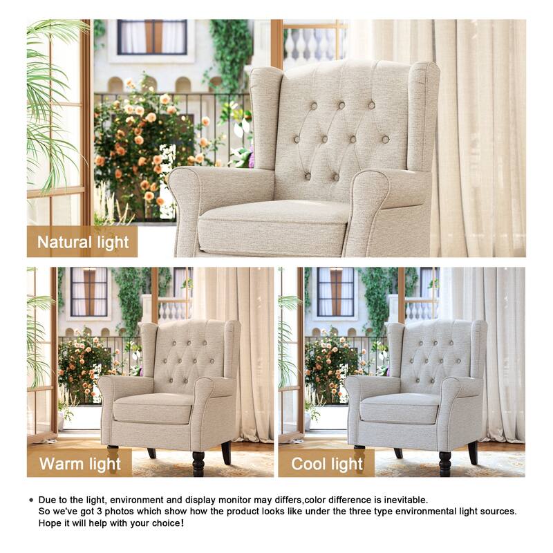 Modern Classic Button Tufted Accent Chair Upholstered Armchair