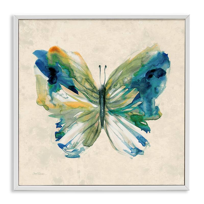 Stupell Vivid Abstract Butterfly Wings Framed Giclee Art Design By Carol Robinson - 24 x 24 - White