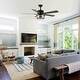 preview thumbnail 4 of 11, 52" Black 2-Light Seeded Glass Ceiling Fan with Light Kit and Remote