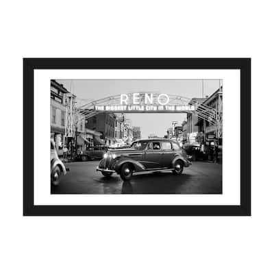 iCanvas "1930s Night Of Arch Over Main Street Reno Nevada Neon Sign The Biggest Little City In The World" by Vintage Images