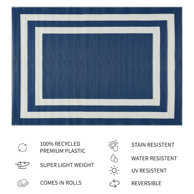 Paris Design 100% Eco-friendly Lightweight Plastic Outdoor Mat/Rug