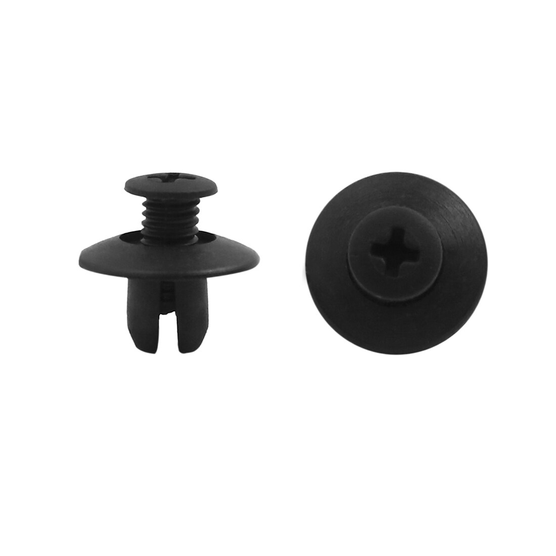 Car Bumper Fender 7mm Hole Black Plastic Rivets Fasteners 100pcs