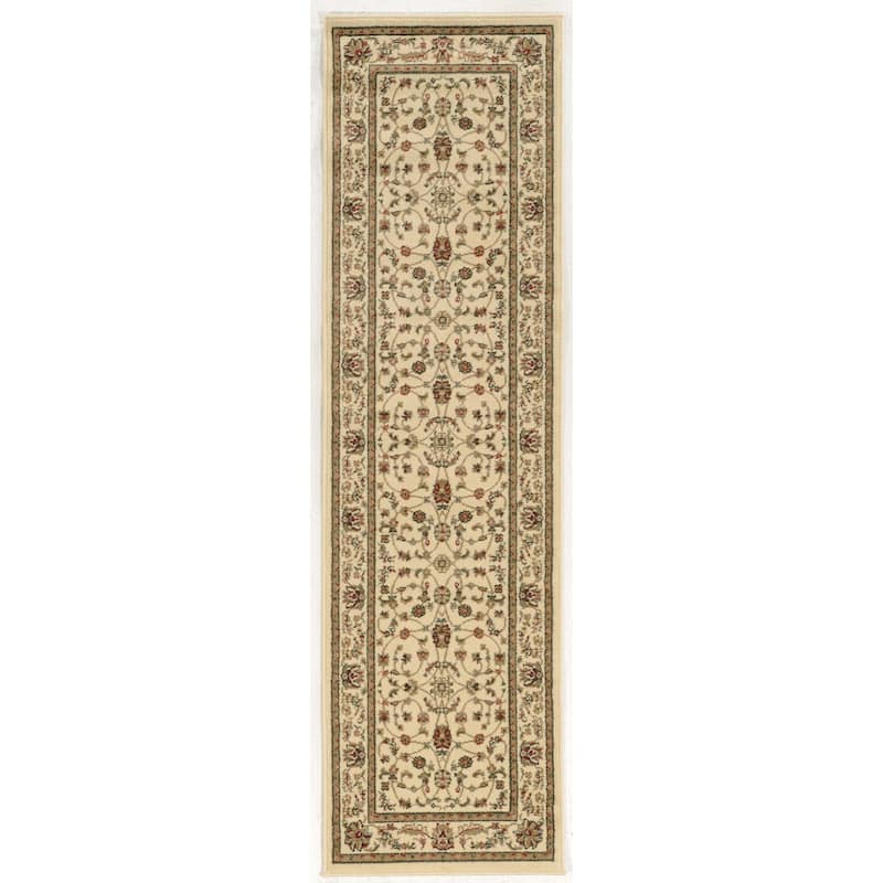Admire Home Living Amalfi Traditional Scroll Pattern Area Rug - ivory - 2'2 X 7'7