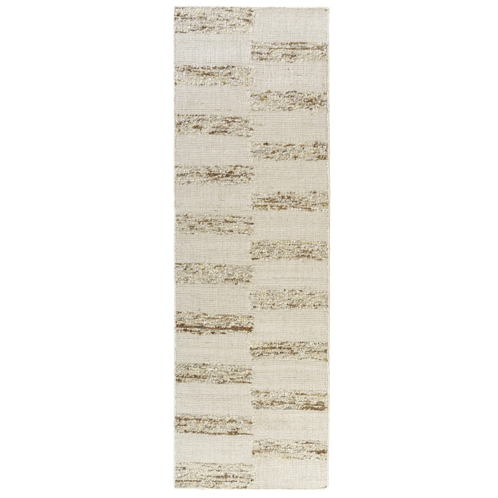 Sevita Ivory/Natural Farmhouse Checkered Area Rug