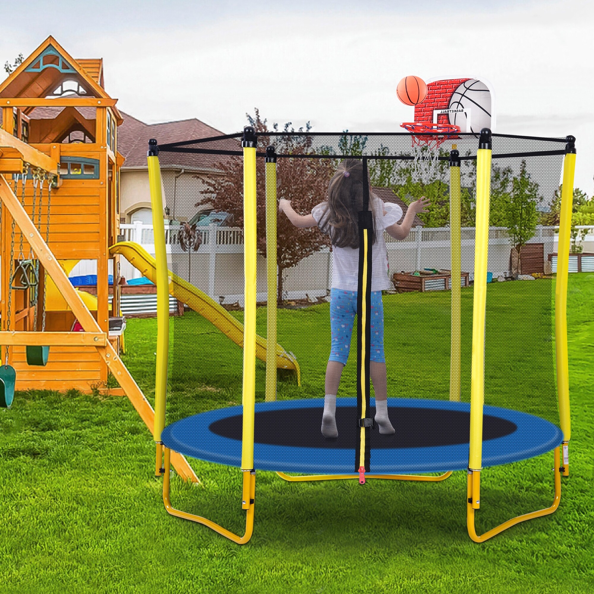 Mini enclosed trampoline sales