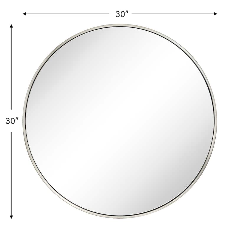 TEHOME Korra Round Wall Mirrors 30 and 36 Inch Metal Frame Options for Bathroom Bedroom & Entryway