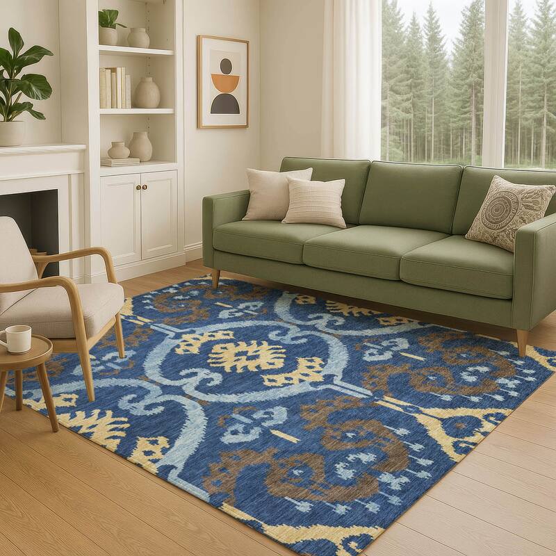 Machine Washable Indoor/ Outdoor Global Empire Chantille Rug