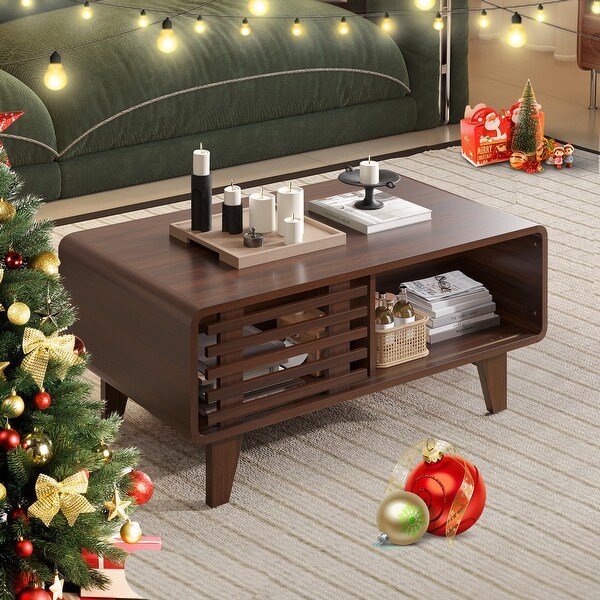 JASIWAY Mid-Century Modern Rectangle Coffee Table - Bed Bath