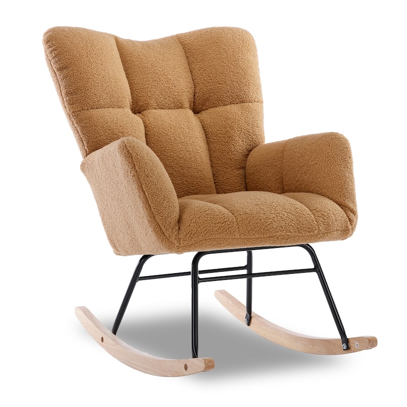 Teddy Fabric Rocking Gilder Nursery Chair