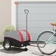preview thumbnail 59 of 59, vidaXL Bike Trailer Kids Bicycle Cargo Wagon Buggy Carriage Cycle Trailer Iron 49.6" x 24.8" x 24.8" - Black and red2
