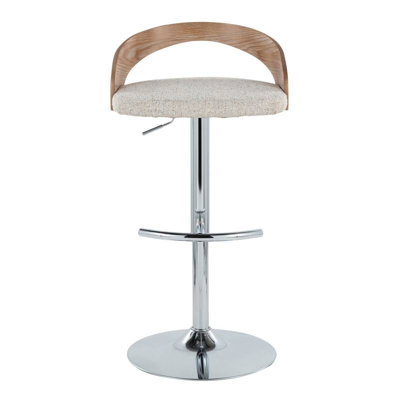 Grotto Adjustable Barstool with Chrome Base