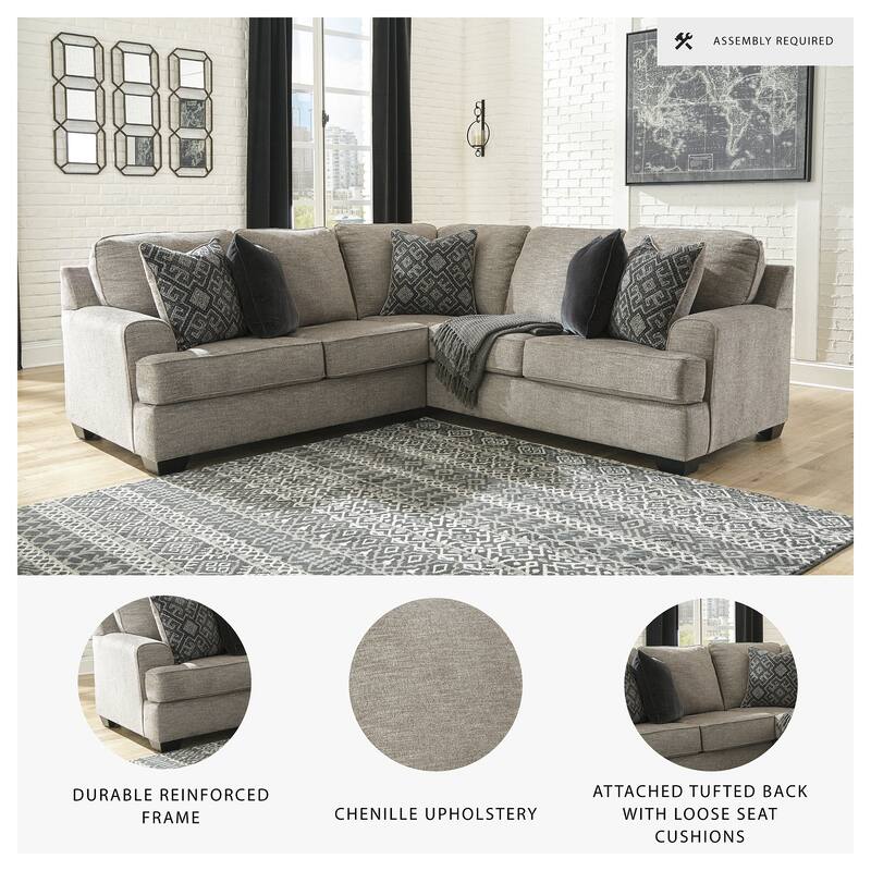 Signature Design by Ashley Bovarian Brown 2-Piece Sectional - 102" W x 99" D x 39" H