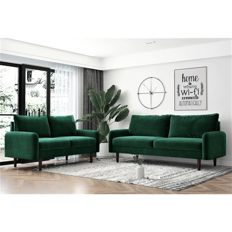 Greco 2 Piece Living Room Set - Green