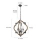preview thumbnail 25 of 26, Modern Farmhouse Distressed Wood Lantern Foyer Chandelier for Dining Room