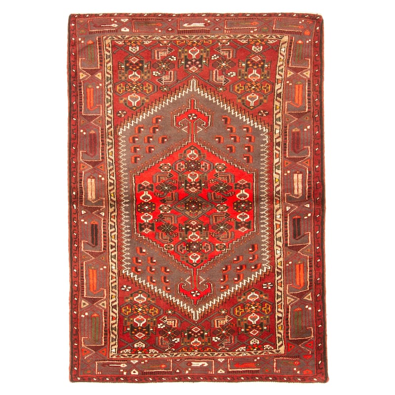 ECARPETGALLERY Hand-knotted Andelz Grey Wool Rug - 4'6 x 6'5