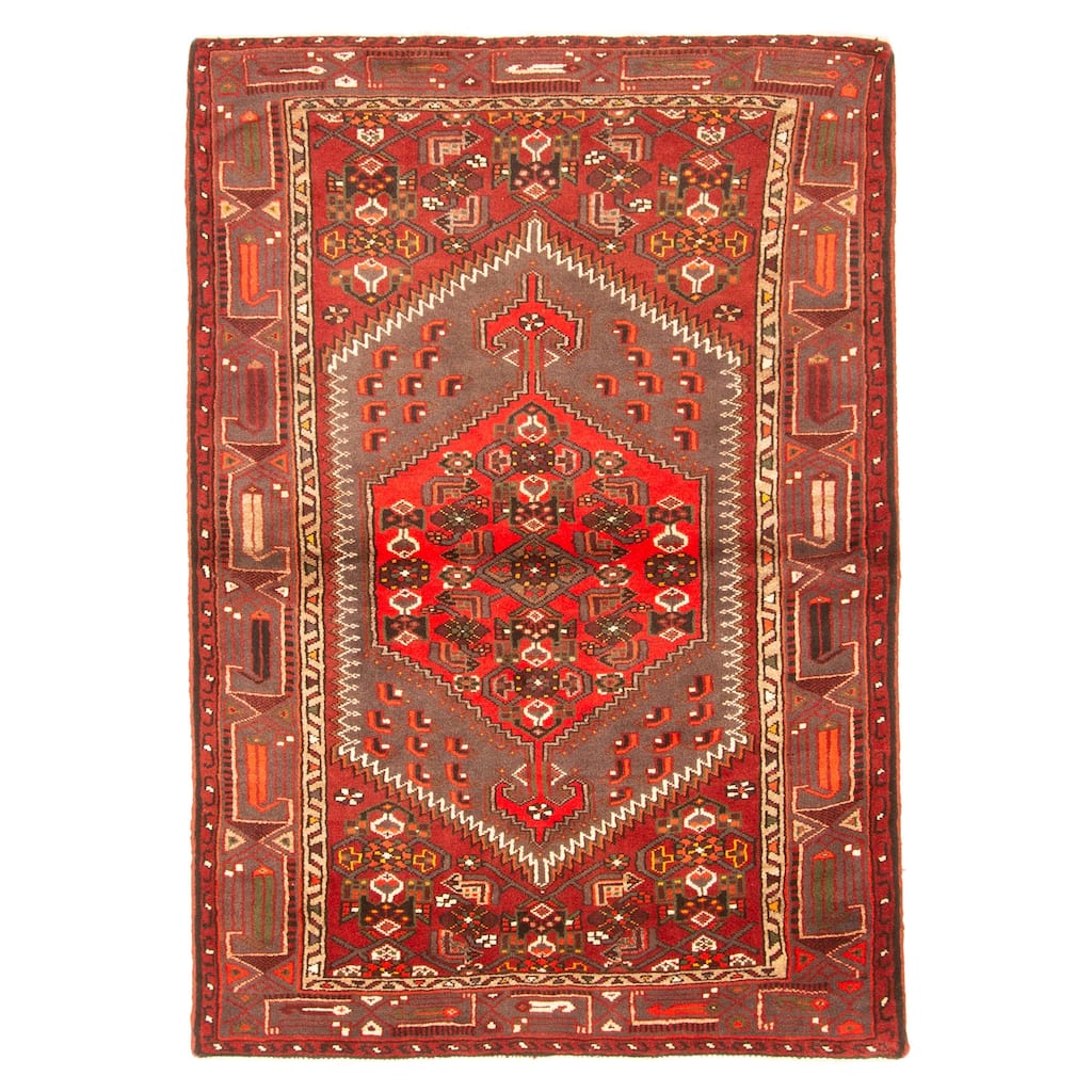 ECARPETGALLERY Hand-knotted Andelz Grey Wool Rug - 4'6 x 6'5